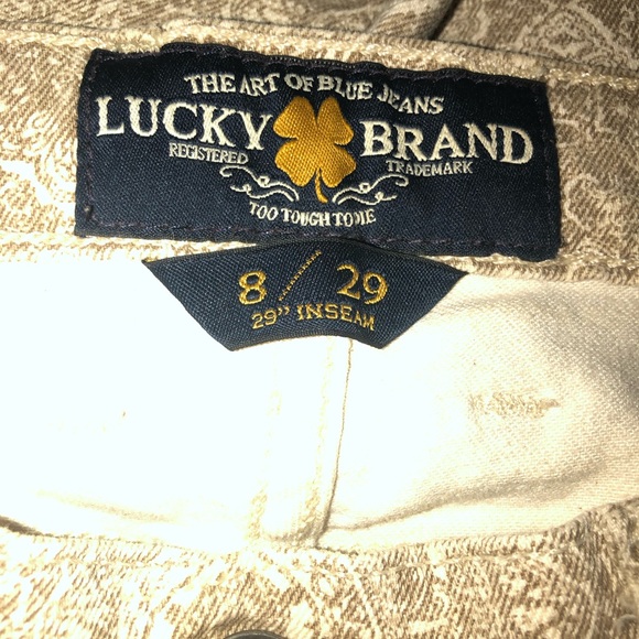 Lucky Brand brown paisley Charlie skinny jeans size 8 - Picture 2 of 3